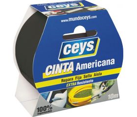 CEYS CINTA AMERICANA NEGRO ROLLO 10MX50